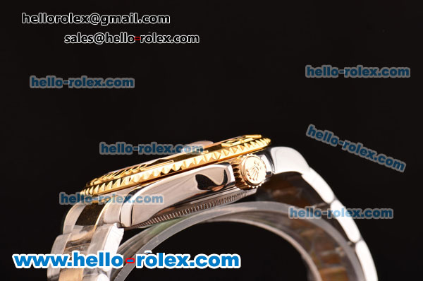 Rolex Yacht-Master 2813 Automatic Movement Two Tone Strap with Gold Dial - Click Image to Close
